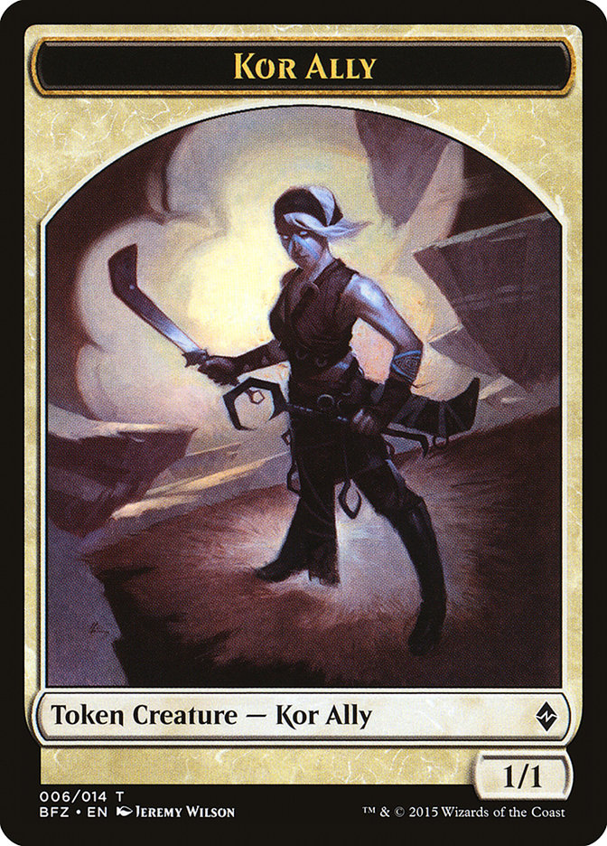 Kor Ally Token [Battle for Zendikar Tokens] MTG Single Magic: The Gathering    | Red Claw Gaming