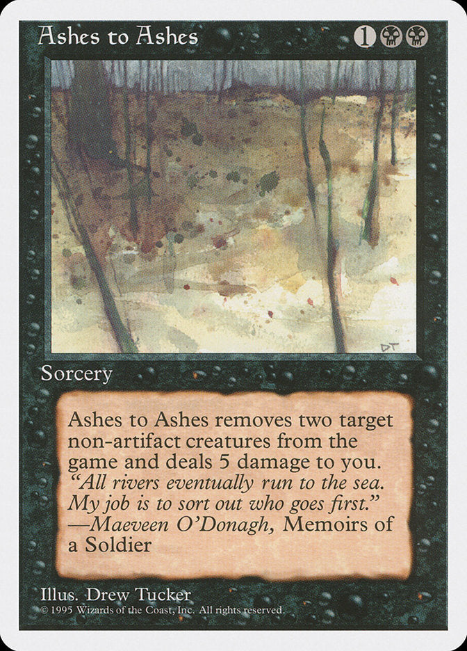 Ashes to Ashes [Fourth Edition] MTG Single Magic: The Gathering    | Red Claw Gaming