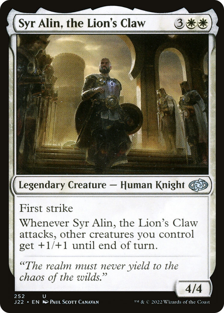 Syr Alin, the Lion's Claw [Jumpstart 2022] MTG Single Magic: The Gathering    | Red Claw Gaming