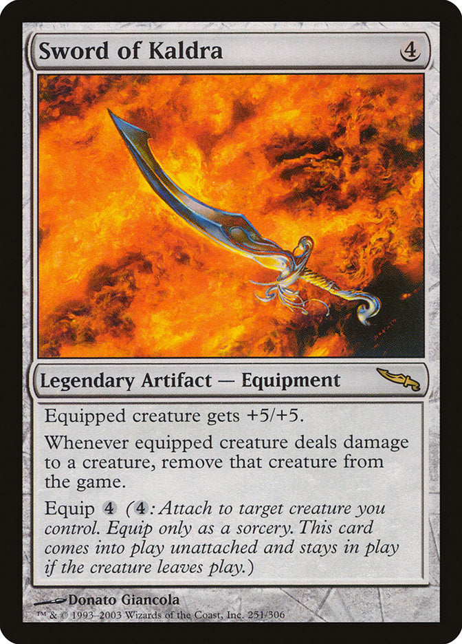 Sword of Kaldra [Mirrodin] MTG Single Magic: The Gathering    | Red Claw Gaming