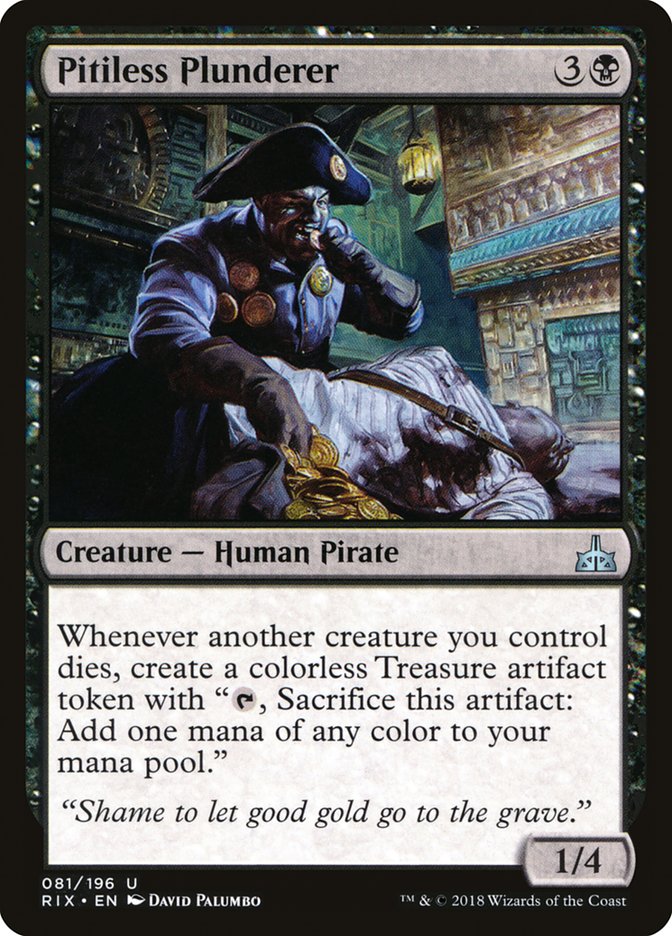Pitiless Plunderer [Rivals of Ixalan] MTG Single Magic: The Gathering    | Red Claw Gaming