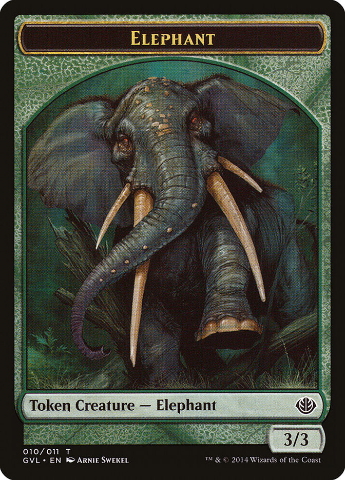 Elephant Token (Garruk vs. Liliana) [Duel Decks Anthology Tokens] MTG Single Magic: The Gathering    | Red Claw Gaming