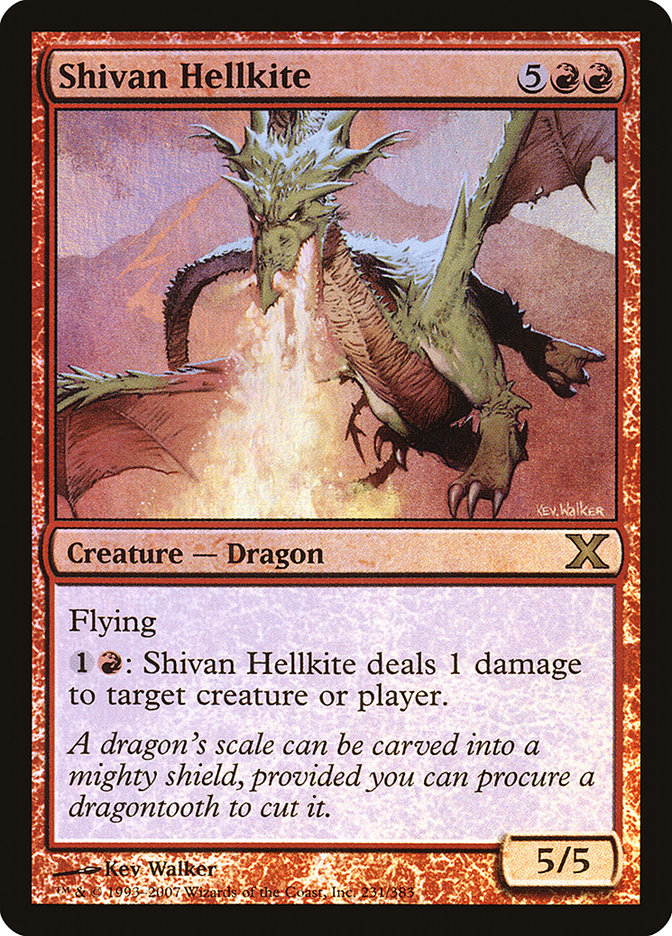 Shivan Hellkite (Premium Foil) [Tenth Edition] MTG Single Magic: The Gathering    | Red Claw Gaming