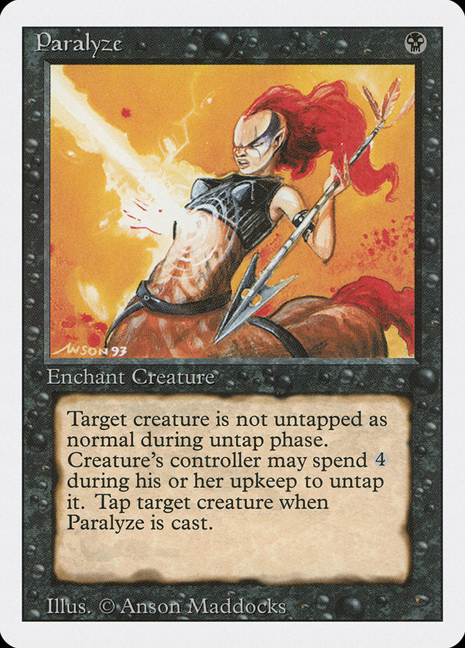 Paralyze [Revised Edition] MTG Single Magic: The Gathering    | Red Claw Gaming