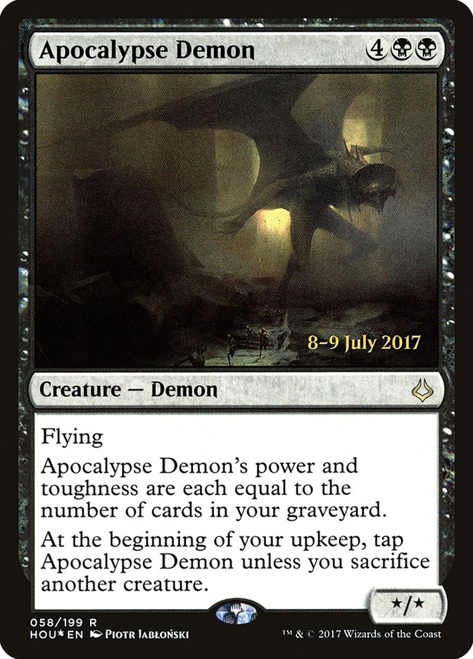 Apocalypse Demon [Hour of Devastation Prerelease Promos] MTG Single Magic: The Gathering    | Red Claw Gaming