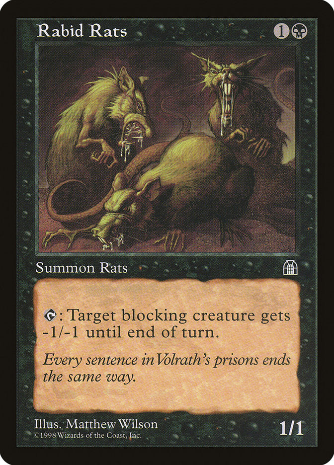 Rabid Rats [Stronghold] MTG Single Magic: The Gathering    | Red Claw Gaming