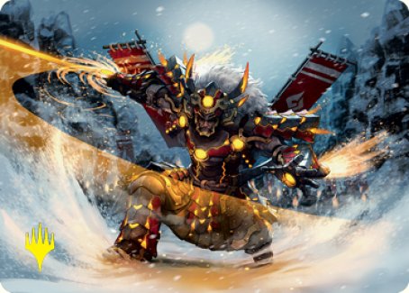 Asari Captain Art Card (Gold-Stamped Signature) [Kamigawa: Neon Dynasty Art Series] MTG Single Magic: The Gathering    | Red Claw Gaming