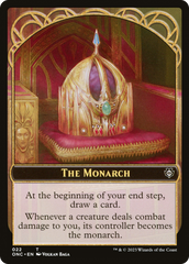 The Monarch // Golem Double-Sided Token [Phyrexia: All Will Be One Commander Tokens] MTG Single Magic: The Gathering    | Red Claw Gaming