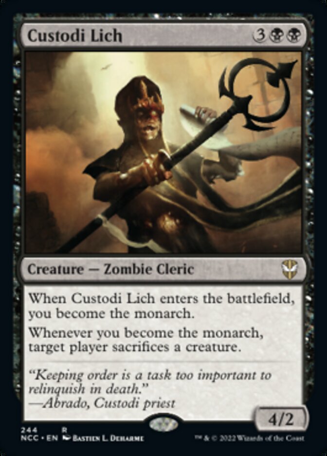 Custodi Lich [Streets of New Capenna Commander] MTG Single Magic: The Gathering    | Red Claw Gaming