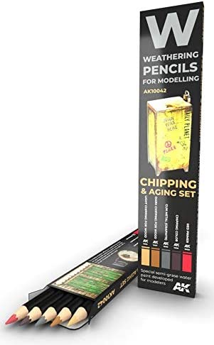 Weathering Pencils for Modelling: Chipping and Aging Set Hobby Supplies AK INTERACTIVE    | Red Claw Gaming
