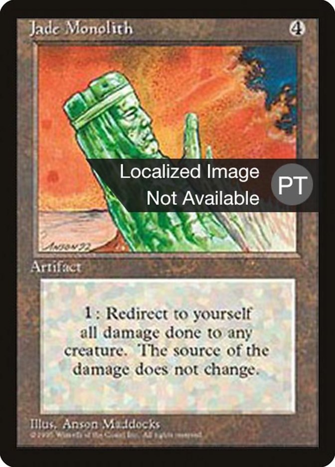 Jade Monolith [Fourth Edition (Foreign Black Border)] MTG Single Magic: The Gathering    | Red Claw Gaming