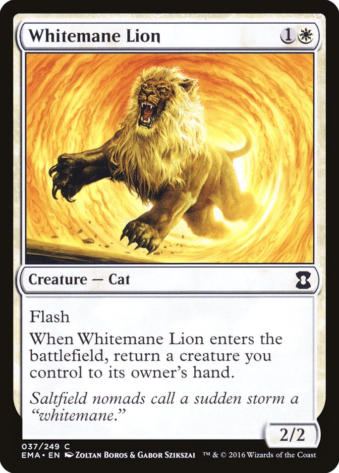 Whitemane Lion [Eternal Masters] MTG Single Magic: The Gathering    | Red Claw Gaming