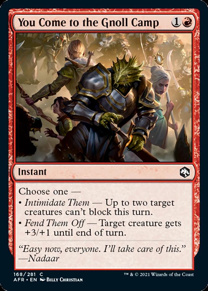 You Come to the Gnoll Camp [Dungeons & Dragons: Adventures in the Forgotten Realms] MTG Single Magic: The Gathering    | Red Claw Gaming
