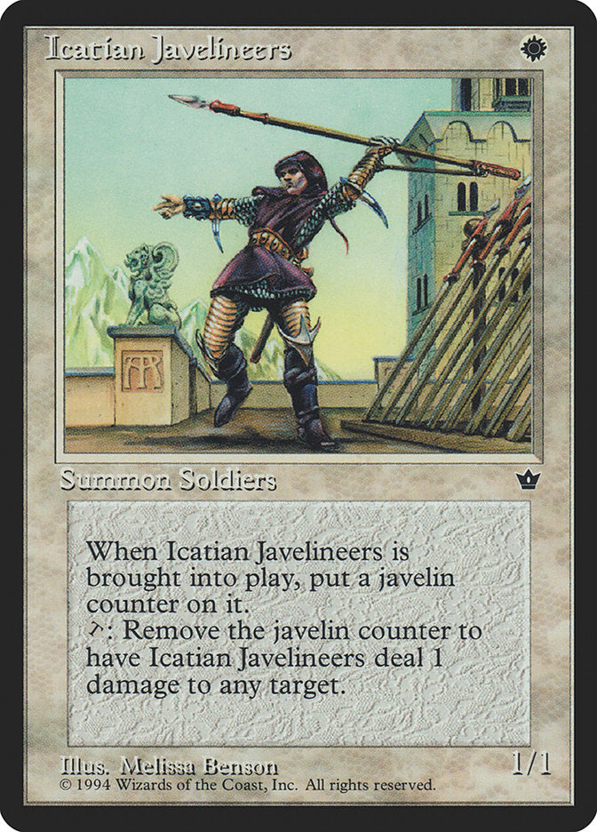 Icatian Javelineers (Melissa A. Benson) [Fallen Empires] MTG Single Magic: The Gathering    | Red Claw Gaming