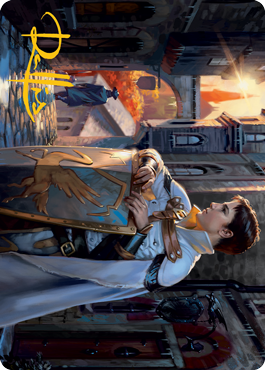 Dennick, Pious Apprentice Art Card (Gold-Stamped Signature) [Innistrad: Midnight Hunt Art Series] MTG Single Magic: The Gathering    | Red Claw Gaming