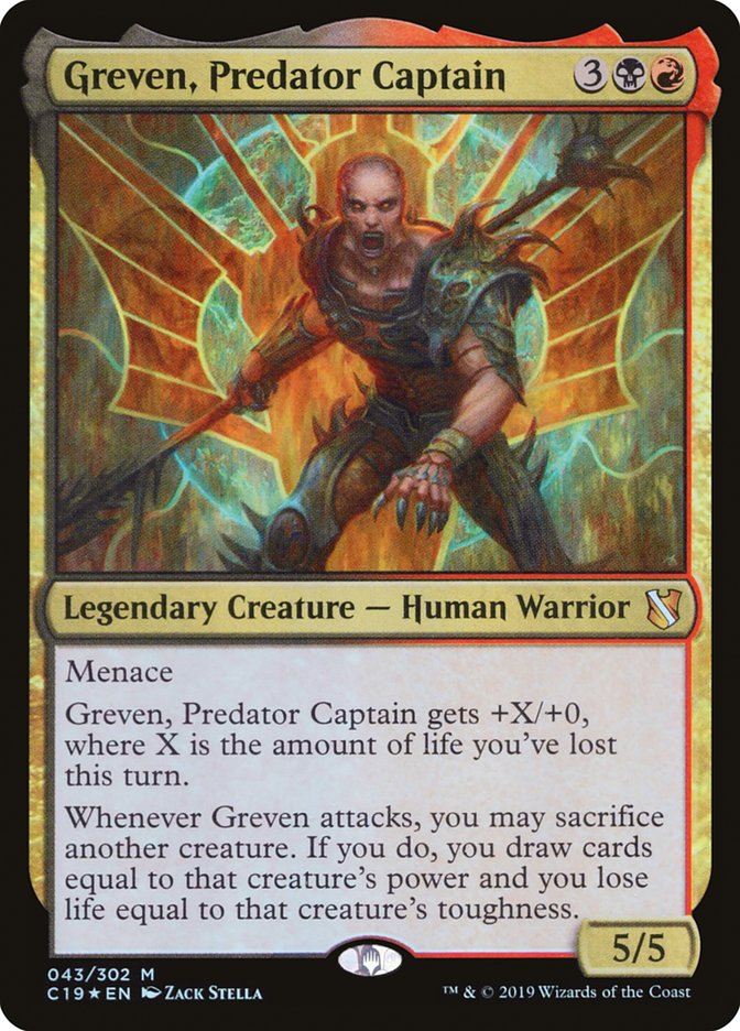 Greven, Predator Captain [Commander 2019] MTG Single Magic: The Gathering    | Red Claw Gaming
