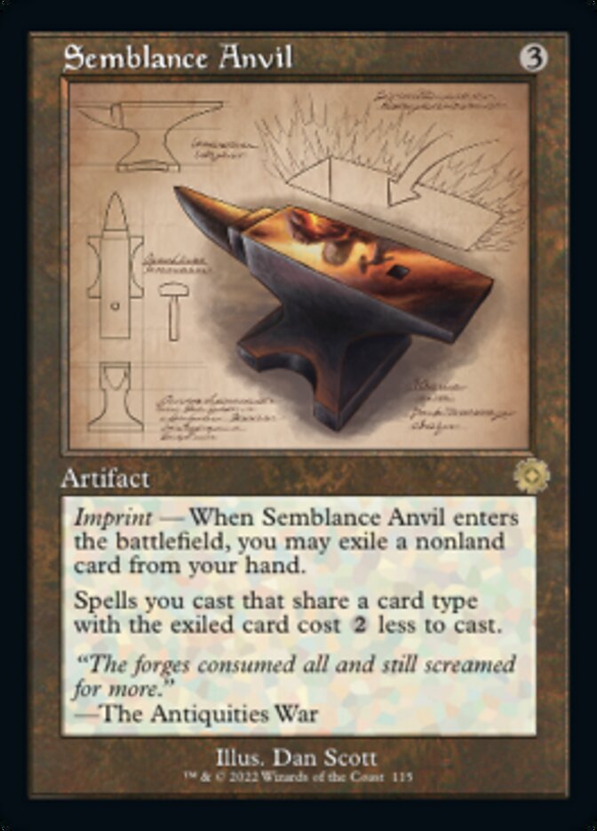 Semblance Anvil (Retro Schematic) [The Brothers' War Retro Artifacts] MTG Single Magic: The Gathering    | Red Claw Gaming