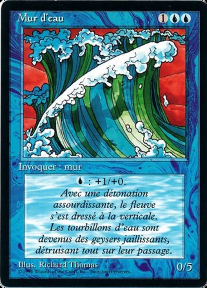 Wall of Water [Foreign Black Border] MTG Single Magic: The Gathering    | Red Claw Gaming