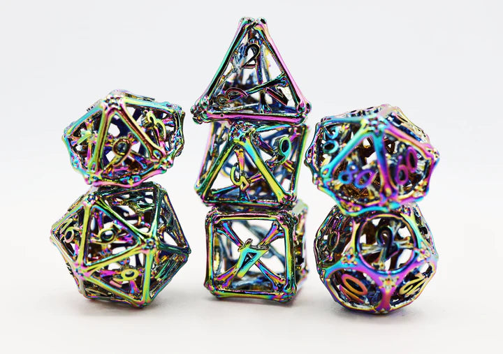 HOLLOW MYSTIC BONES RPG METAL DICE SET Dice & Counters Foam Brain Games    | Red Claw Gaming
