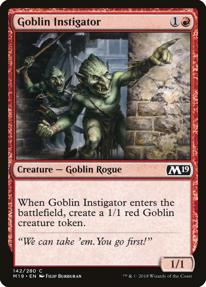 Goblin Instigator [Core Set 2019] MTG Single Magic: The Gathering    | Red Claw Gaming