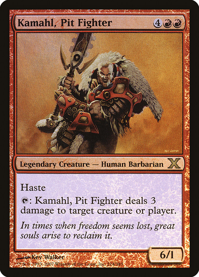 Kamahl, Pit Fighter (Premium Foil) [Tenth Edition] MTG Single Magic: The Gathering    | Red Claw Gaming
