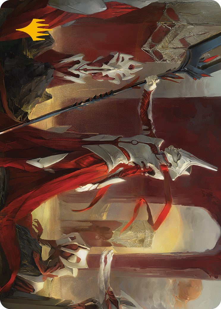 Porcelain Zealot Art Card (Gold-Stamped Signature) [Phyrexia: All Will Be One Art Series] MTG Single Magic: The Gathering    | Red Claw Gaming
