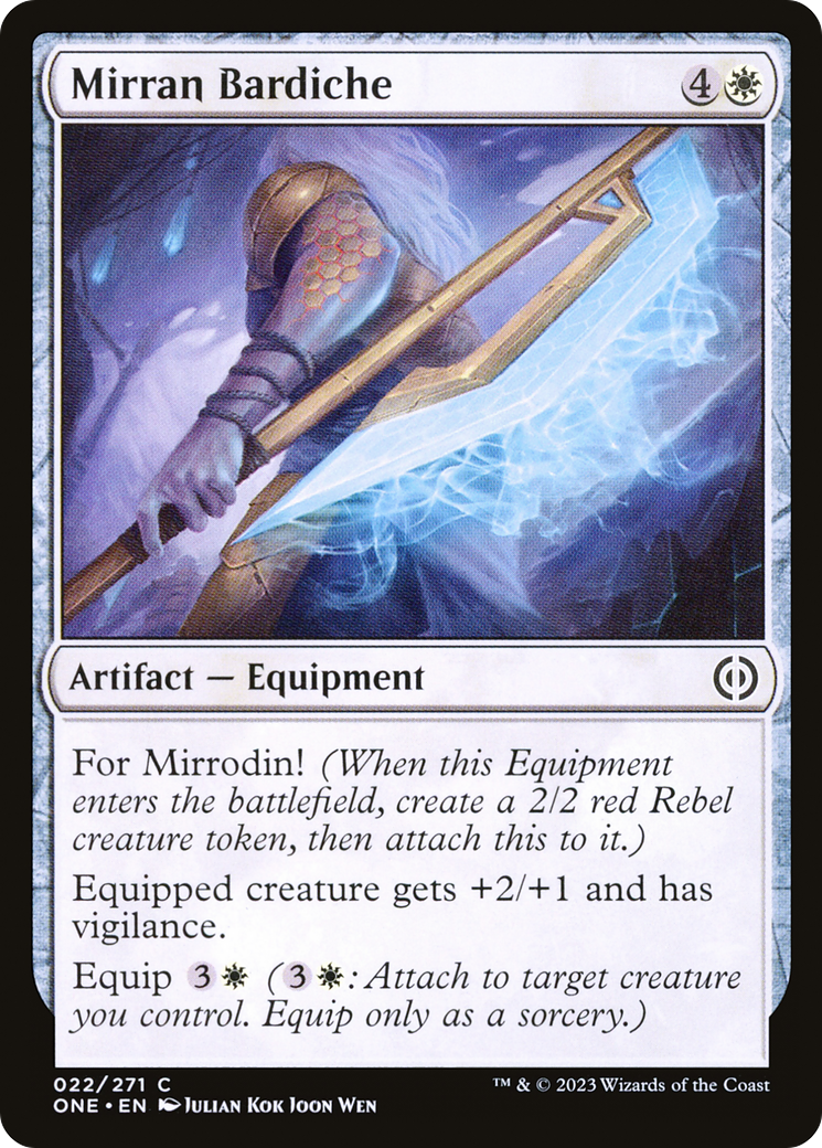 Mirran Bardiche [Phyrexia: All Will Be One] MTG Single Magic: The Gathering    | Red Claw Gaming