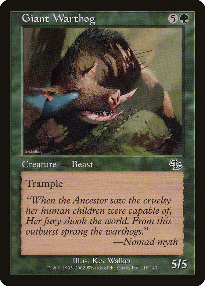 Giant Warthog [Judgment] MTG Single Magic: The Gathering    | Red Claw Gaming