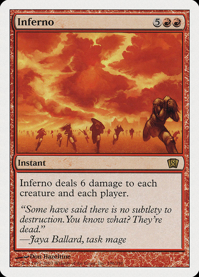 Inferno [Eighth Edition] MTG Single Magic: The Gathering    | Red Claw Gaming