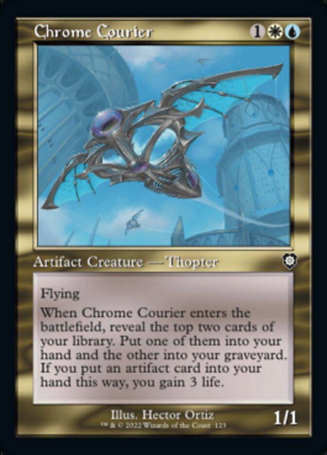 Chrome Courier (Retro) [The Brothers' War Commander] MTG Single Magic: The Gathering    | Red Claw Gaming