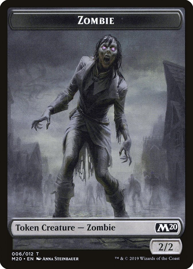 Zombie Token [Core Set 2020 Tokens] MTG Single Magic: The Gathering    | Red Claw Gaming