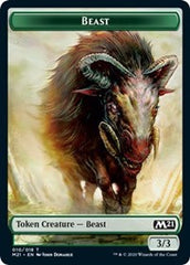 Beast // Cat (011) Double-Sided Token [Core Set 2021 Tokens] MTG Single Magic: The Gathering    | Red Claw Gaming