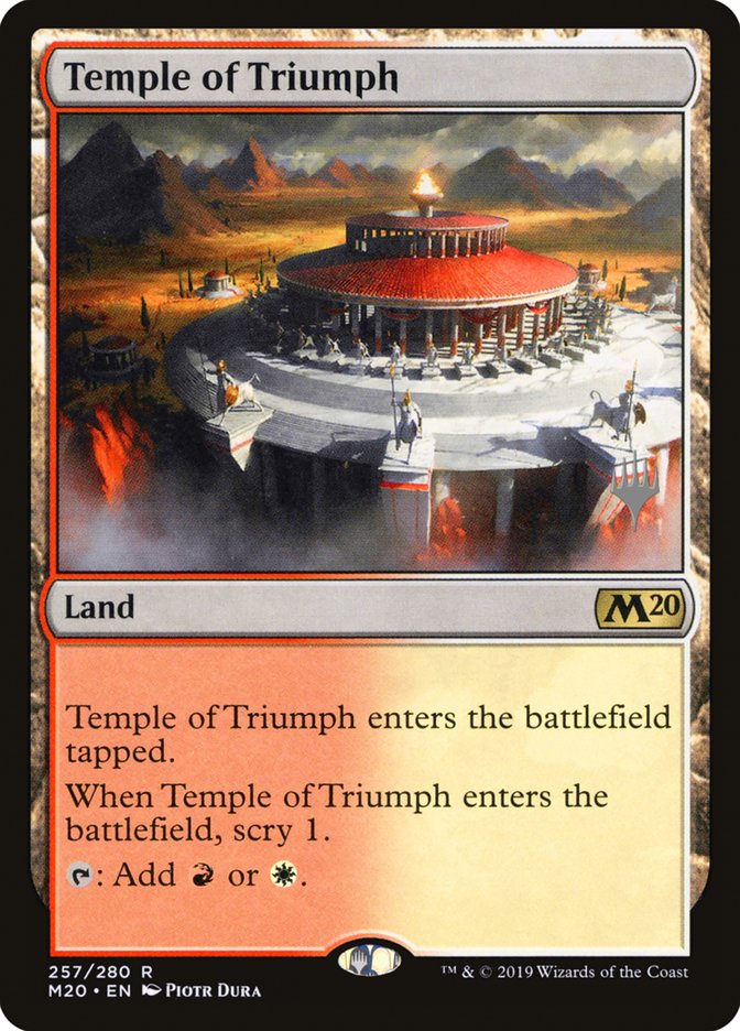 Temple of Triumph (Promo Pack) [Core Set 2020 Promos] MTG Single Magic: The Gathering    | Red Claw Gaming
