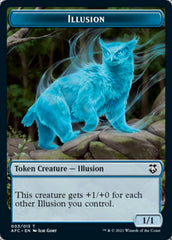 Champion of Wits // Illusion Double-Sided Token [Dungeons & Dragons: Adventures in the Forgotten Realms Commander Tokens] MTG Single Magic: The Gathering    | Red Claw Gaming