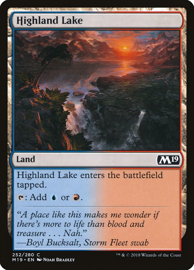 Highland Lake [Core Set 2019] MTG Single Magic: The Gathering    | Red Claw Gaming