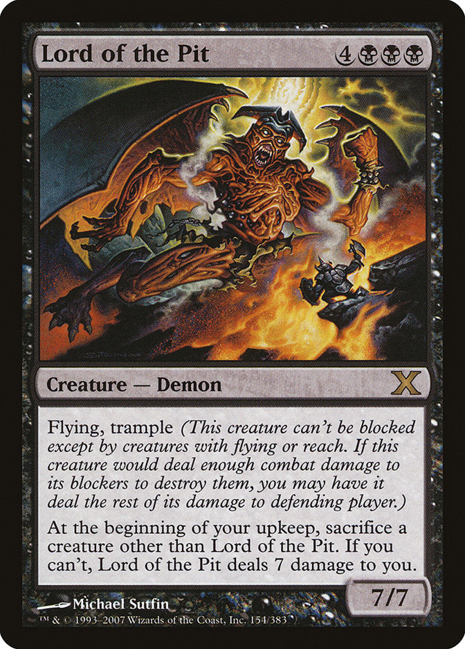 Lord of the Pit [Tenth Edition] MTG Single Magic: The Gathering    | Red Claw Gaming