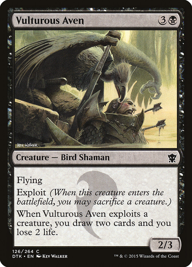 Vulturous Aven [Dragons of Tarkir] MTG Single Magic: The Gathering    | Red Claw Gaming