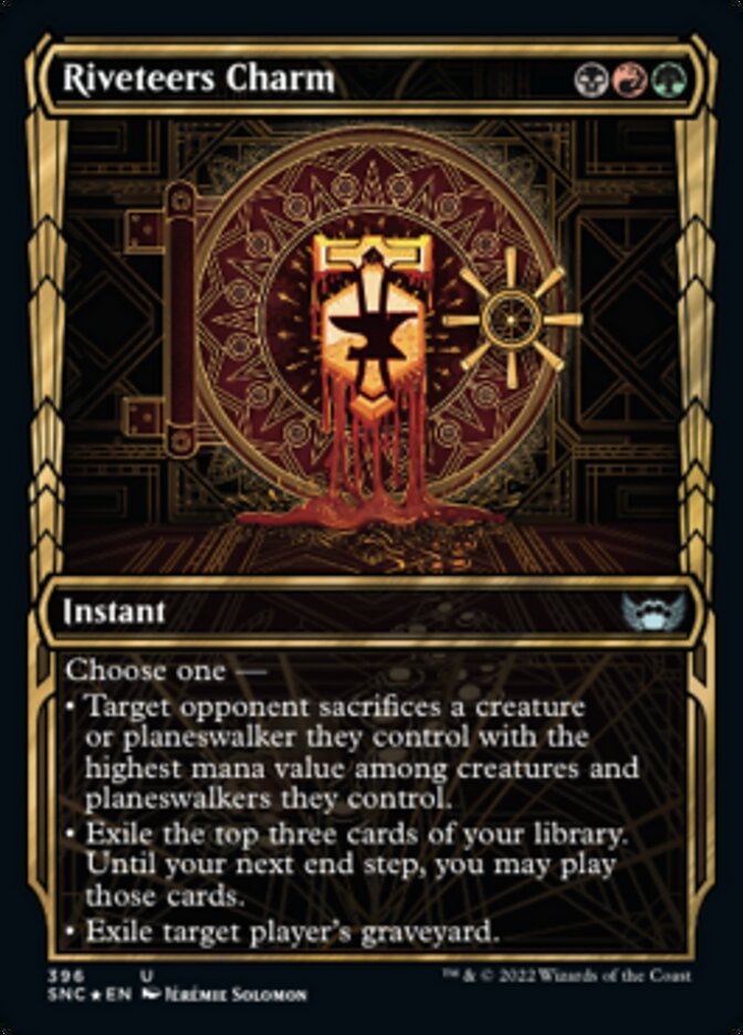 Riveteers Charm (Showcase Golden Age Gilded Foil) [Streets of New Capenna] MTG Single Magic: The Gathering    | Red Claw Gaming