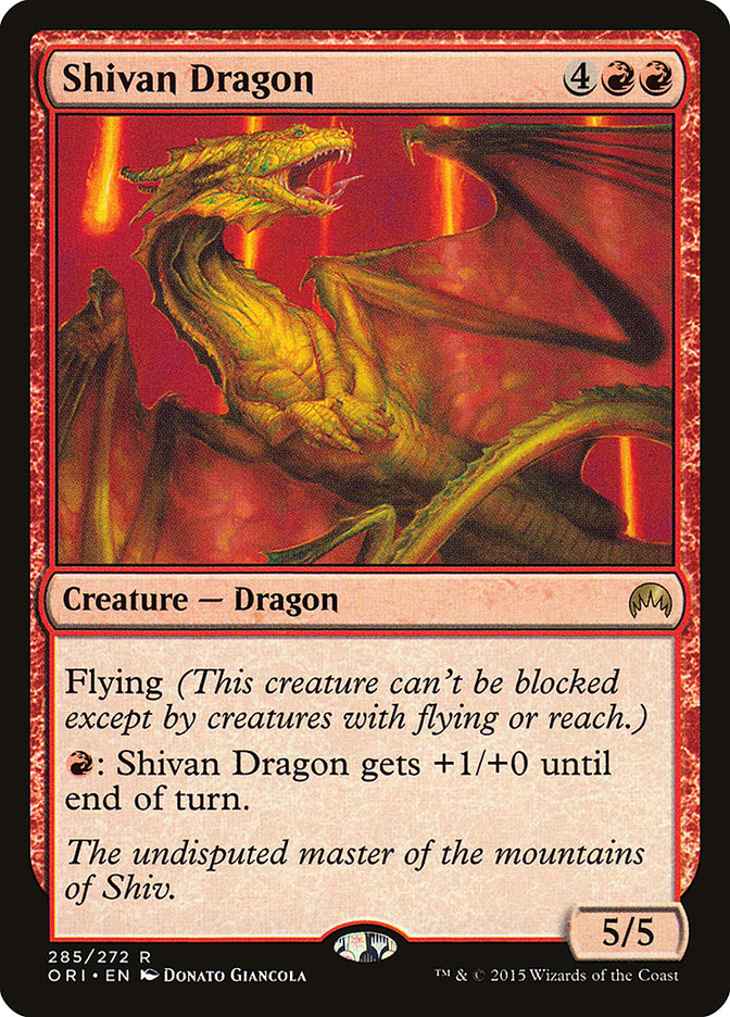 Shivan Dragon [Magic Origins] MTG Single Magic: The Gathering    | Red Claw Gaming