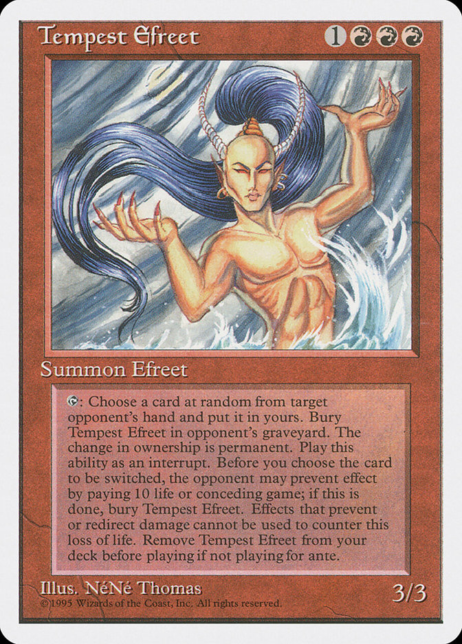 Tempest Efreet [Fourth Edition] MTG Single Magic: The Gathering    | Red Claw Gaming