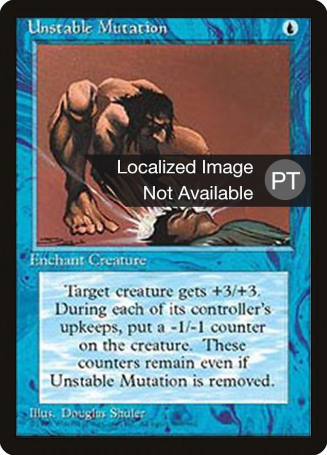 Unstable Mutation [Fourth Edition (Foreign Black Border)] MTG Single Magic: The Gathering    | Red Claw Gaming