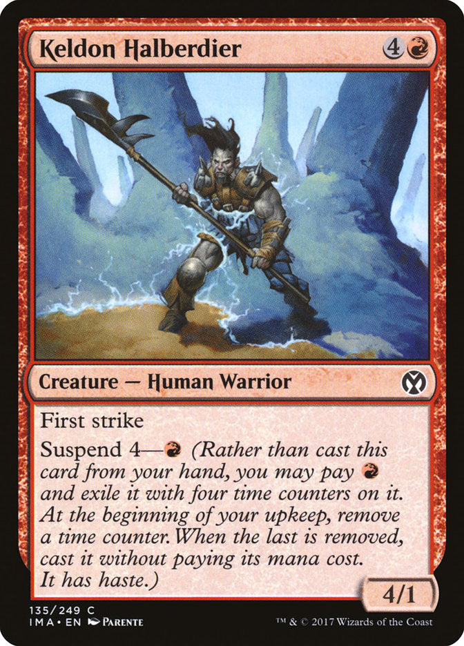 Keldon Halberdier [Iconic Masters] MTG Single Magic: The Gathering    | Red Claw Gaming