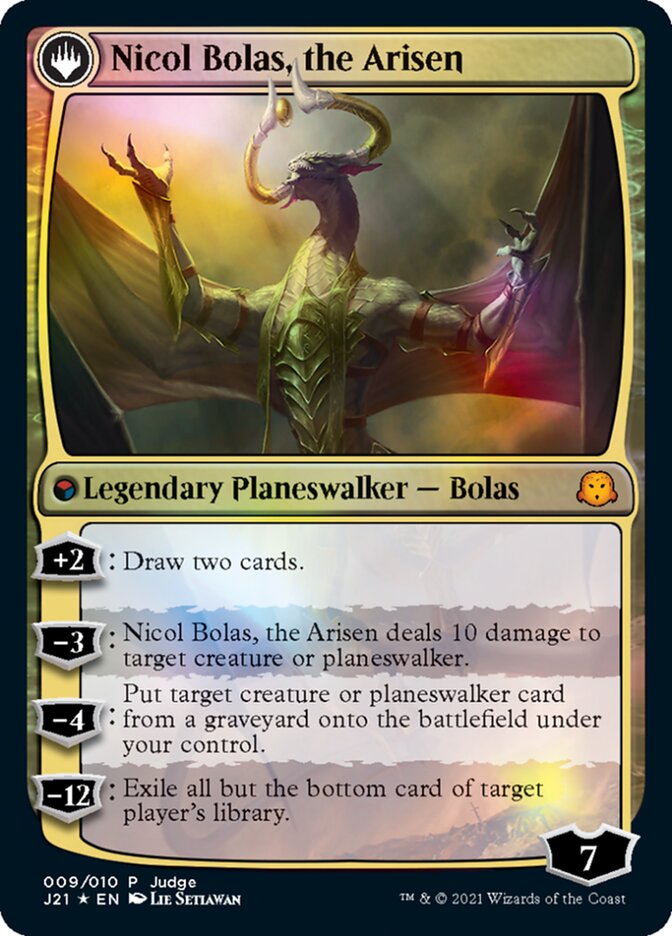 Nicol Bolas, the Ravager // Nicol Bolas, the Arisen [Judge Gift Cards 2021] MTG Single Magic: The Gathering    | Red Claw Gaming