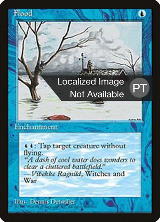 Flood [Fourth Edition (Foreign Black Border)] MTG Single Magic: The Gathering    | Red Claw Gaming