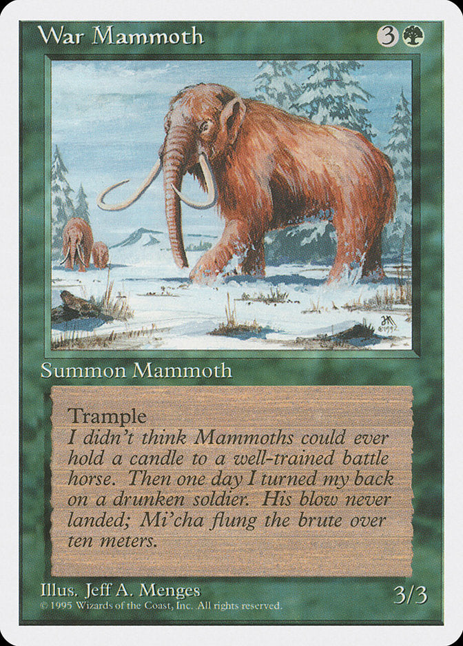 War Mammoth [Fourth Edition] MTG Single Magic: The Gathering    | Red Claw Gaming