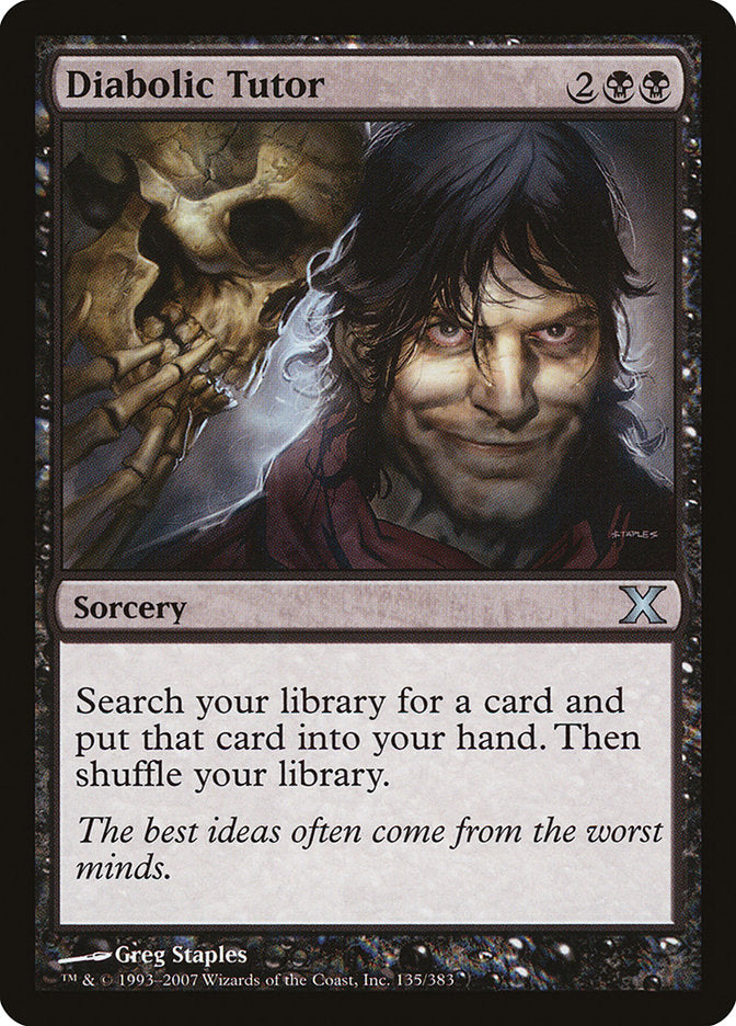 Diabolic Tutor [Tenth Edition] MTG Single Magic: The Gathering    | Red Claw Gaming