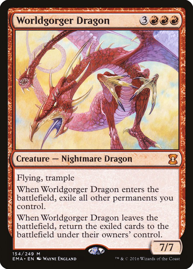 Worldgorger Dragon [Eternal Masters] MTG Single Magic: The Gathering    | Red Claw Gaming