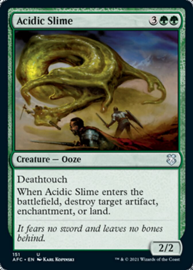 Acidic Slime [Dungeons & Dragons: Adventures in the Forgotten Realms Commander] MTG Single Magic: The Gathering    | Red Claw Gaming