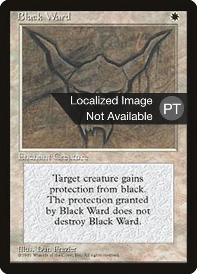 Black Ward [Fourth Edition (Foreign Black Border)] MTG Single Magic: The Gathering    | Red Claw Gaming