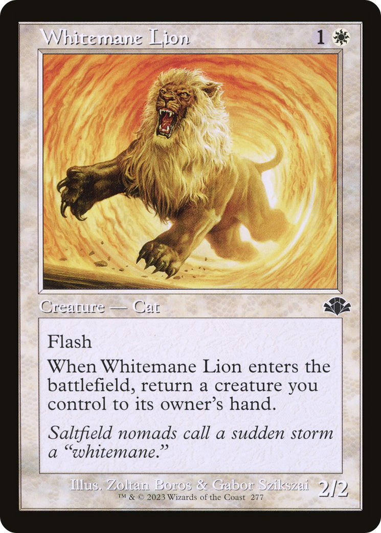 Whitemane Lion (Retro) [Dominaria Remastered] MTG Single Magic: The Gathering    | Red Claw Gaming